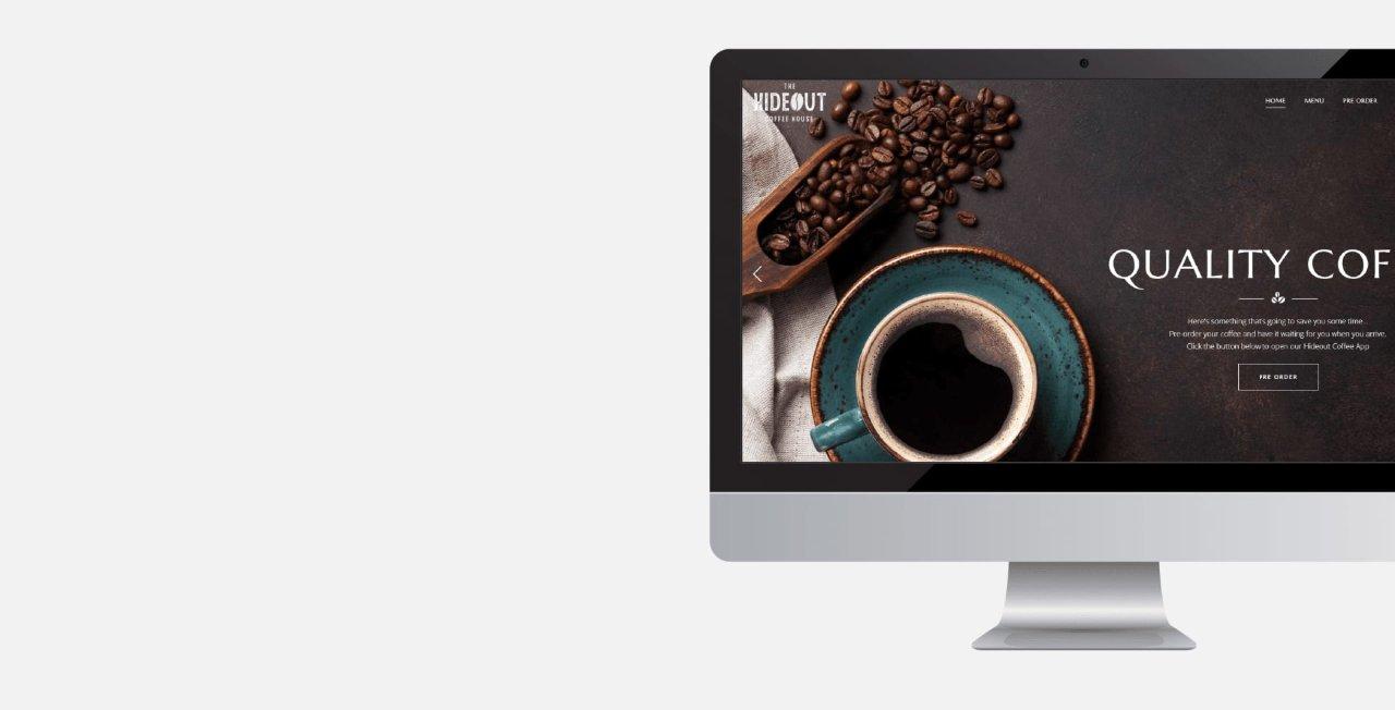 Hideout Coffee House — project screenshot